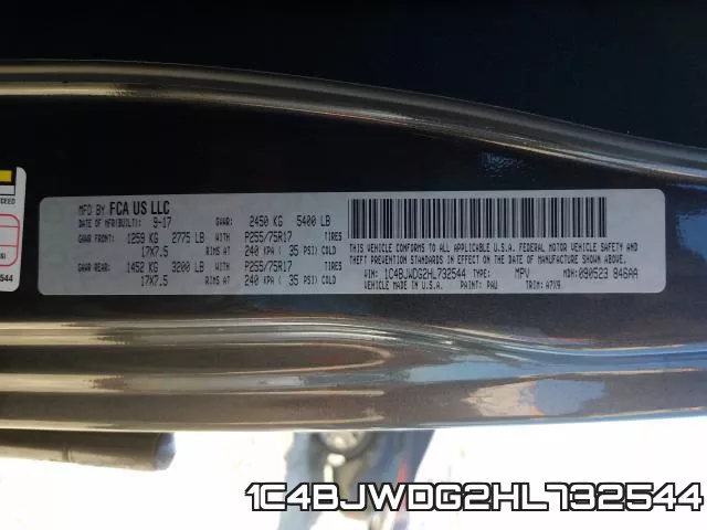 1C4BJWDG2HL732544 фото 2