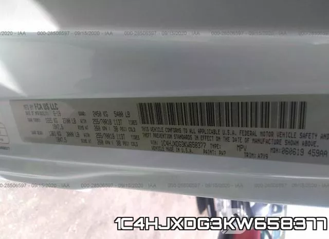1C4HJXDG3KW658377 фото 10