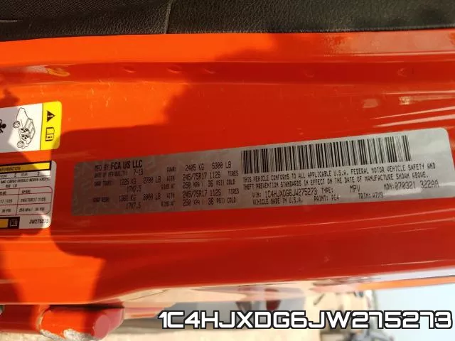1C4HJXDG6JW275273 фото 2