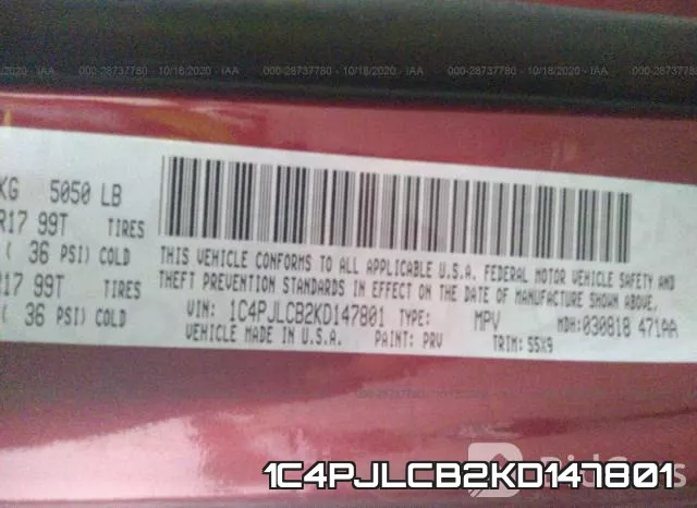 1C4PJLCB2KD147801 фото 10