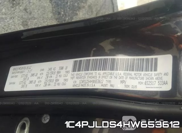 1C4PJLDS4HW653612 фото 10