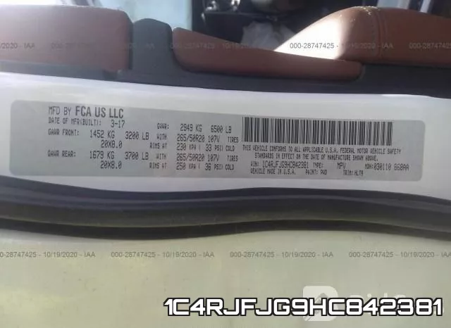 1C4RJFJG9HC842381 фото 9
