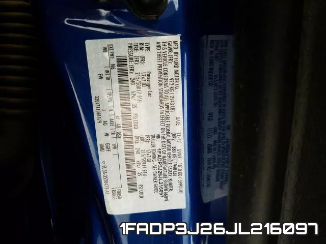 1FADP3J26JL216097 фото 2
