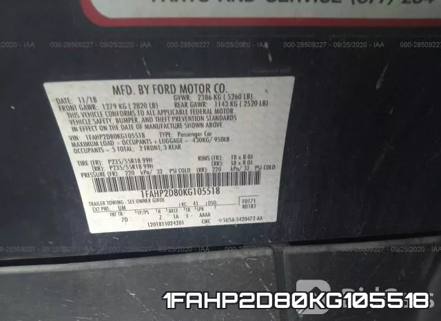 1FAHP2D80KG105518 фото 10