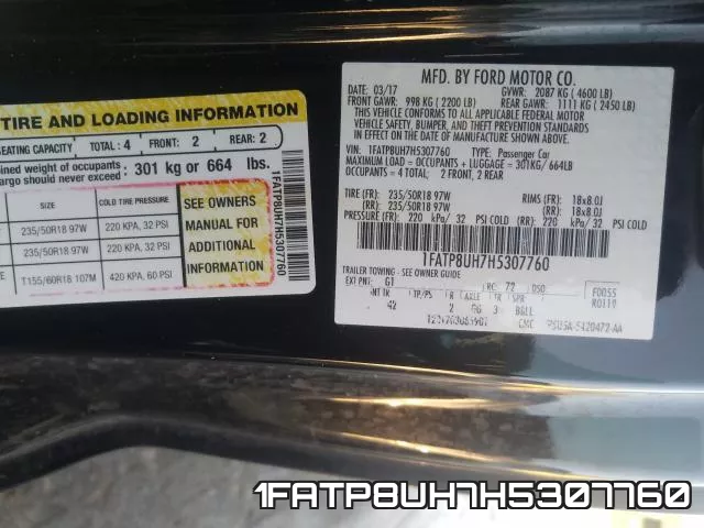 1FATP8UH7H5307760 фото 2