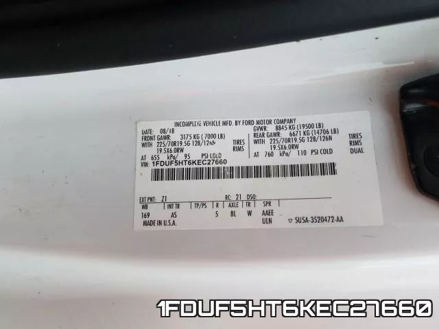 1FDUF5HT6KEC27660 фото 2