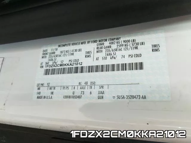 1FDZX2CM0KKA21012 фото 2