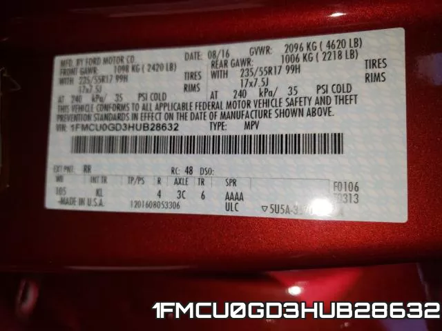1FMCU0GD3HUB28632 фото 2