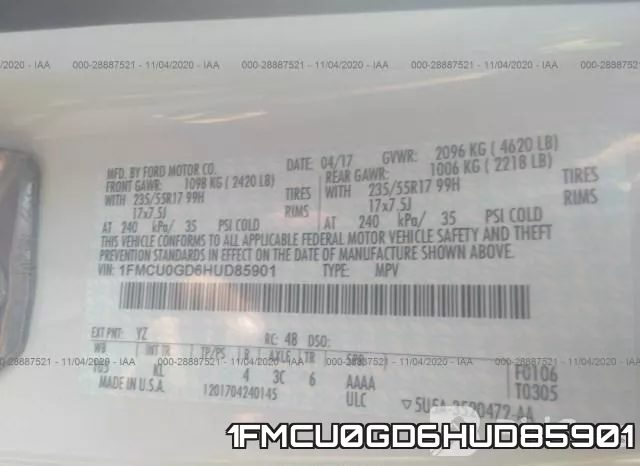 1FMCU0GD6HUD85901 фото 10