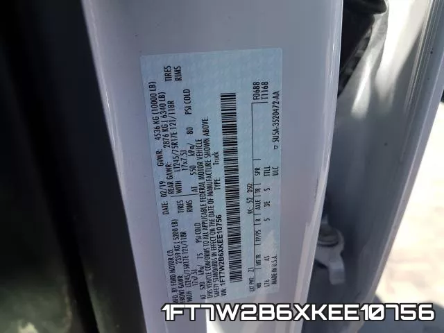1FT7W2B6XKEE10756 фото 2
