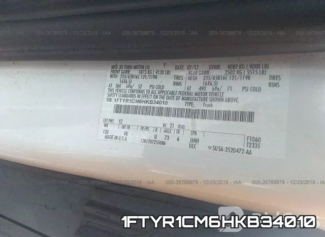 1FTYR1CM6HKB34010 фото 10