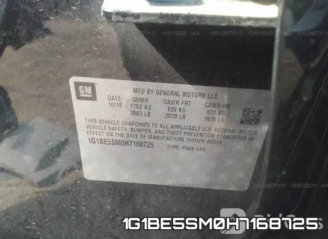 1G1BE5SM0H7168725 фото 10