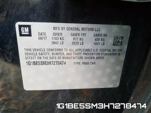 1G1BE5SM3H7278474 фото 2