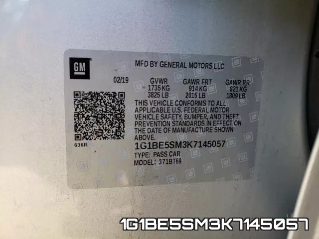1G1BE5SM3K7145057 фото 2