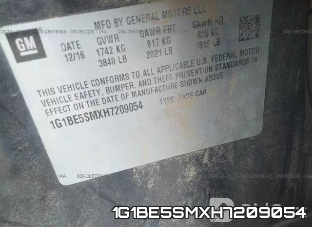 1G1BE5SMXH7209054 фото 8