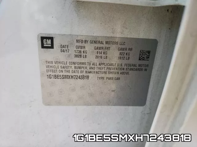 1G1BE5SMXH7243818 фото 2