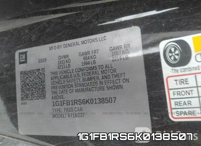 1G1FB1RS6K0138507 фото 8