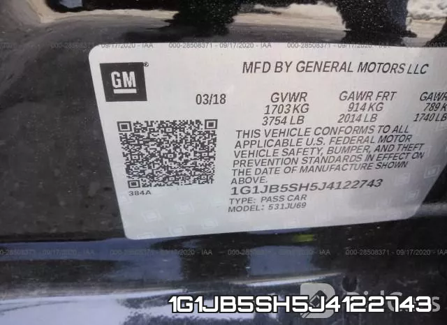 1G1JB5SH5J4122743 фото 9