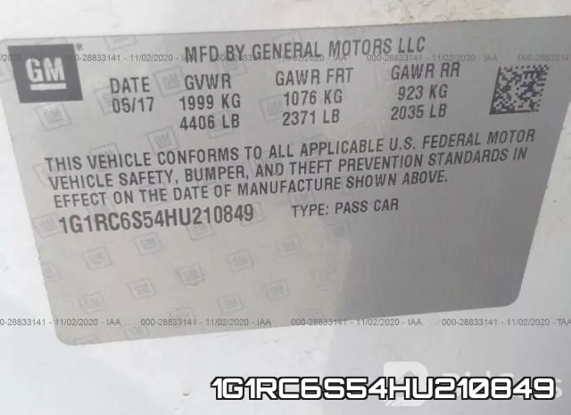 1G1RC6S54HU210849 фото 9