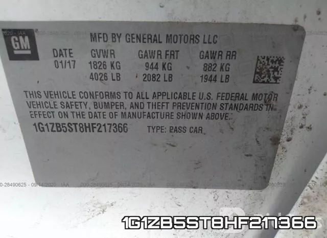 1G1ZB5ST8HF217366 фото 10