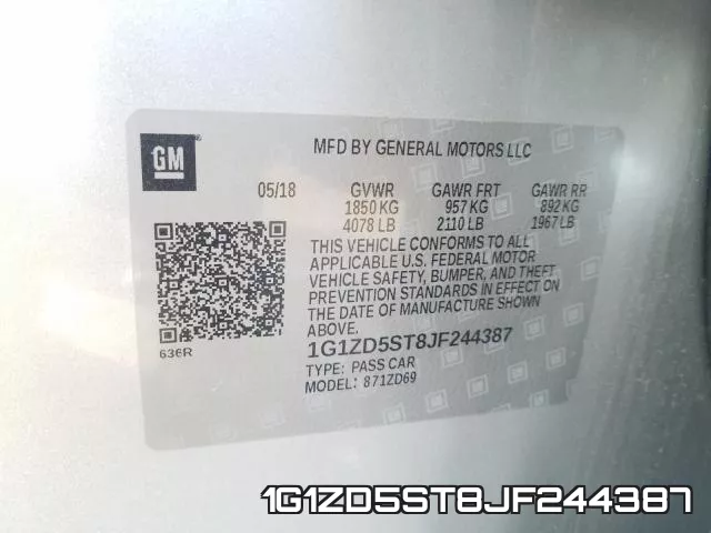 1G1ZD5ST8JF244387 фото 2