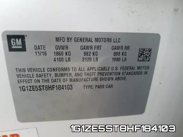 1G1ZE5ST8HF184103 фото 2