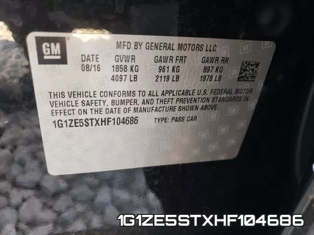1G1ZE5STXHF104686 фото 2