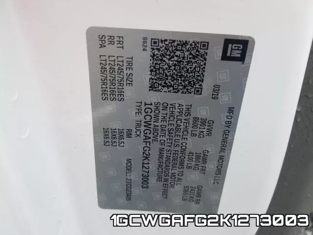 1GCWGAFG2K1273003 фото 2