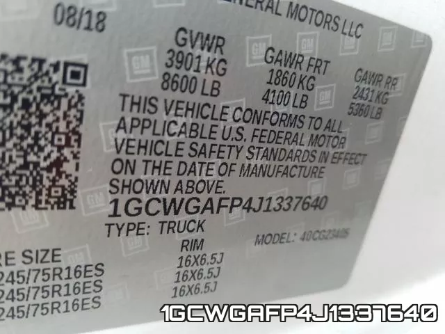 1GCWGAFP4J1337640 фото 2