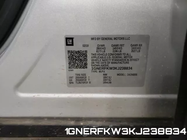 1GNERFKW3KJ238834 фото 2