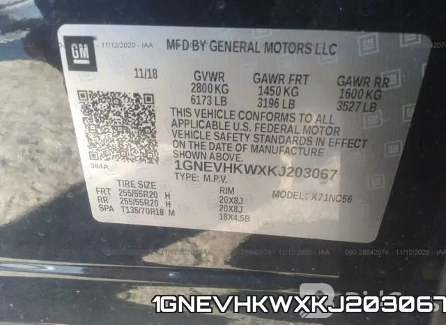 1GNEVHKWXKJ203067 фото 10