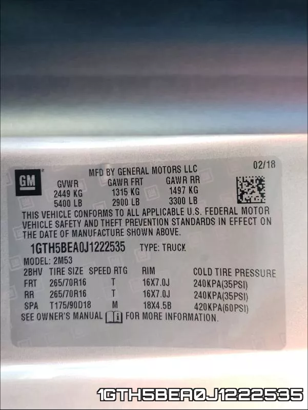 1GTH5BEA0J1222535 фото 2