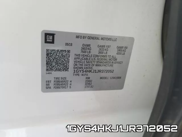 1GYS4HKJ1JR372052 фото 2
