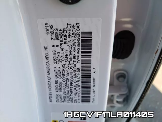 1HGCV1F17LA011405 фото 2
