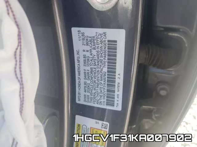 1HGCV1F31KA007902 фото 2