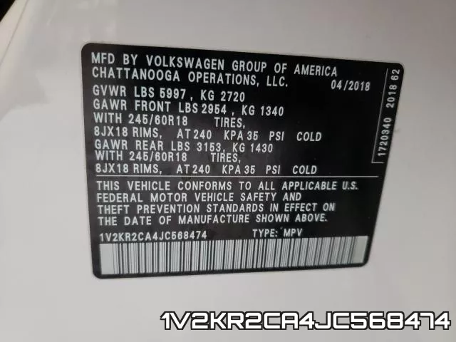 1V2KR2CA4JC568474 фото 2