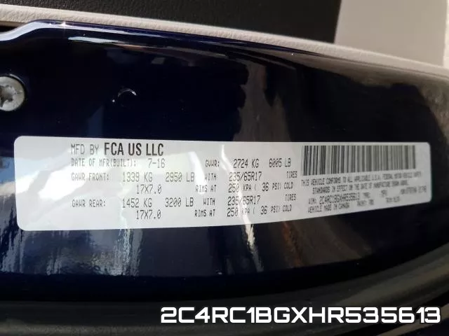 2C4RC1BGXHR535613 фото 2