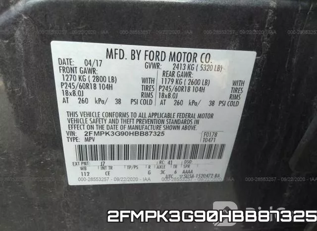 2FMPK3G90HBB87325 фото 8