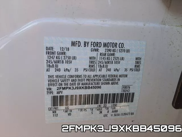 2FMPK3J9XKBB45096 фото 2