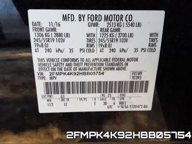 2FMPK4K92HBB05754 фото 2