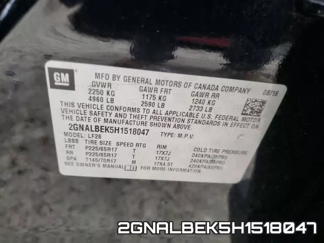 2GNALBEK5H1518047 фото 2