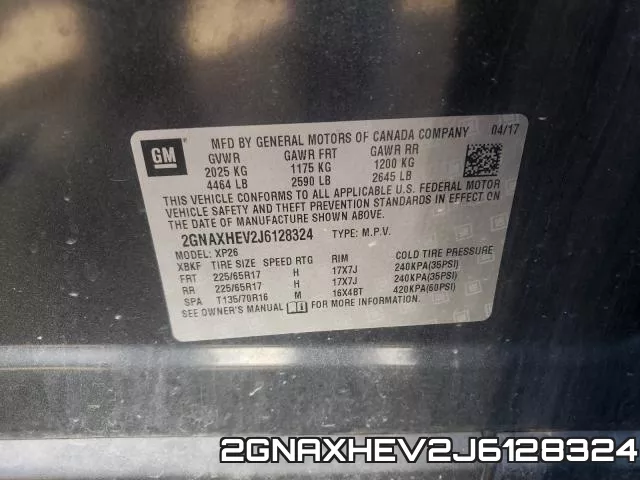 2GNAXHEV2J6128324 фото 2