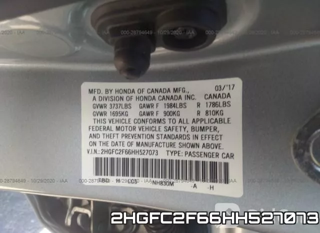 2HGFC2F66HH527073 фото 10