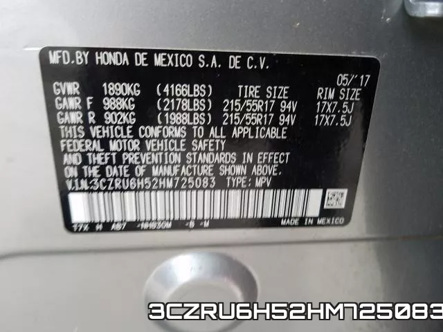 3CZRU6H52HM725083 фото 2