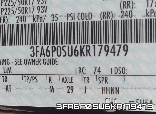 3FA6P0SU6KR179479 фото 10
