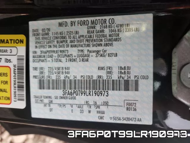 3FA6P0T99LR190973 фото 2
