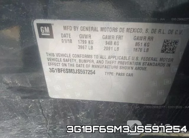 3G1BF6SM3JS597254 фото 10