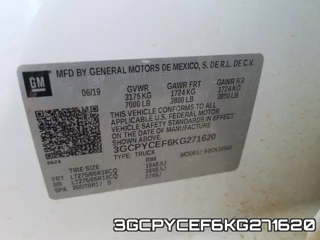 3GCPYCEF6KG271620 фото 2
