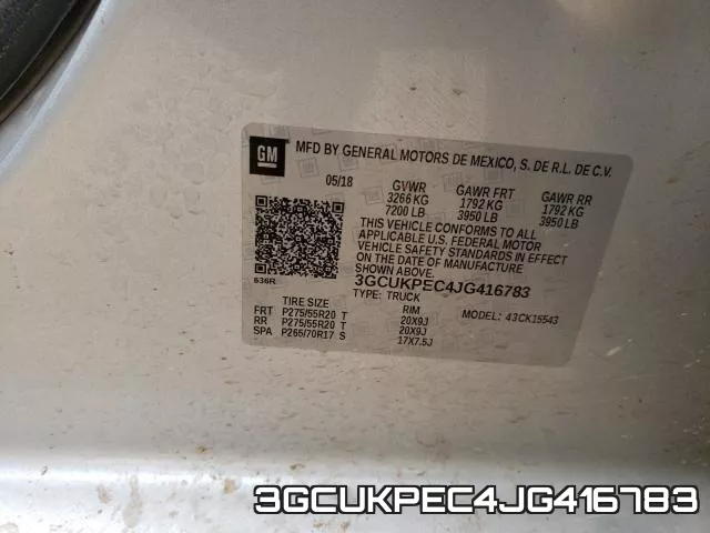 3GCUKPEC4JG416783 фото 2