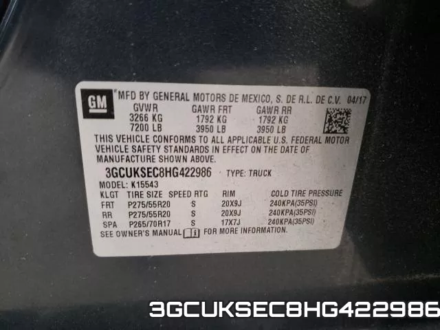 3GCUKSEC8HG422986 фото 2